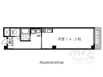 エクセタコート(1K/3階)の間取り写真