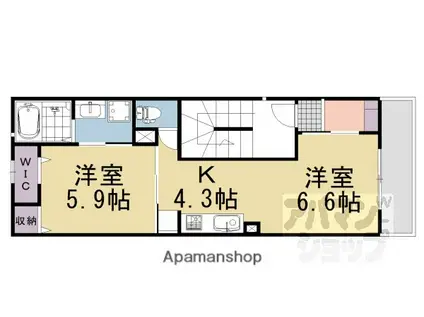 PANA GOJ(1LDK/3階)の間取り写真