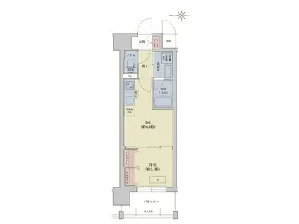 リシュドール梅小路(1DK/8階)の間取り写真