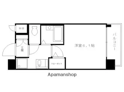 プレサンス京都四条烏丸(1K/5階)の間取り写真
