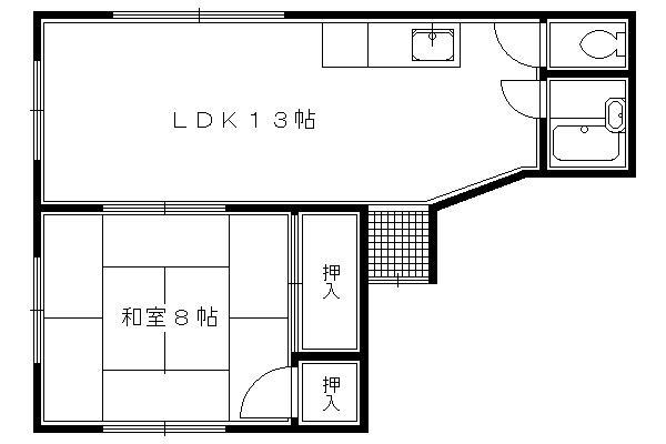 ラポーラクローデュ(1LDK/2階)の間取り写真