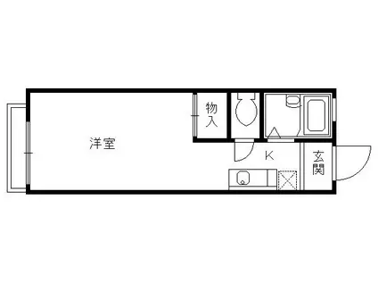 レオパレスライフタナカ(1K/2階)の間取り写真