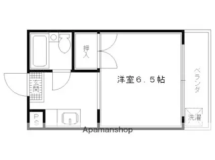メゾンドすいしょう(1K/3階)の間取り写真