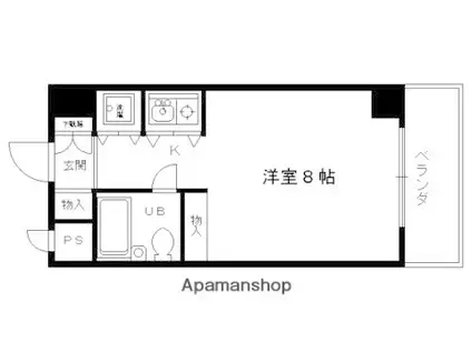 ダイヤモンドハウス西院(1K/5階)の間取り写真