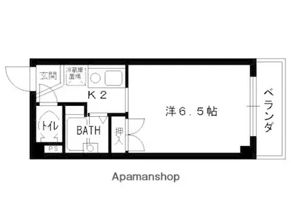 レジデンス・オザック(1K/4階)の間取り写真