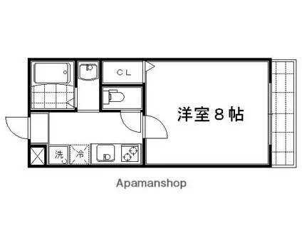 京洛マンション(1K/3階)の間取り写真