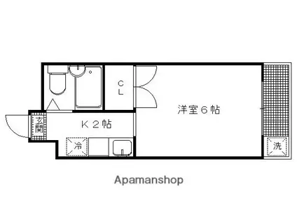 センチュリーハイツコスモ(1K/1階)の間取り写真
