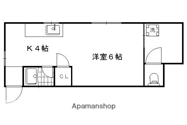 等持院マンション(2K/2階)の間取り写真