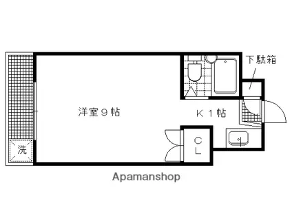 メゾンド亜地路義(1K/1階)の間取り写真