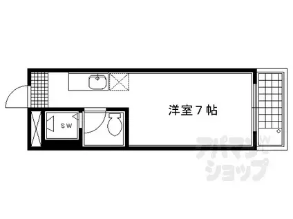 POIKA四条烏丸(1K/3階)の間取り写真