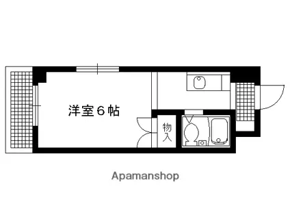 サンパティック聖護院(1K/2階)の間取り写真