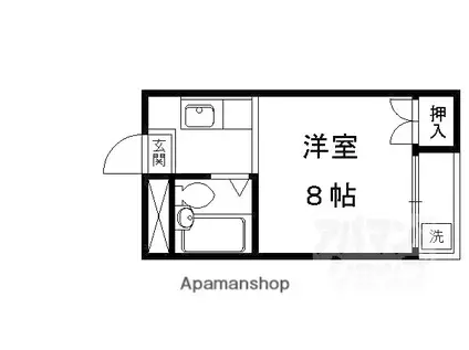 メゾン加後(1K/2階)の間取り写真