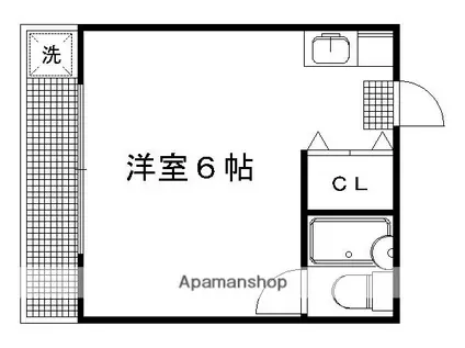 シティヴィラTK(ワンルーム/2階)の間取り写真
