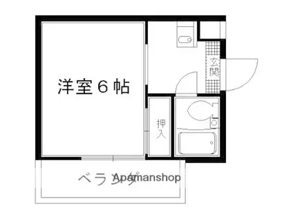 ハイツシンセリティ(1K/2階)の間取り写真