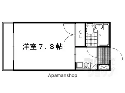 TWINI(1K/1階)の間取り写真