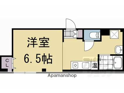 清風ハイツ(1K/2階)の間取り写真