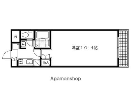 クラロ東大路(1K/1階)の間取り写真