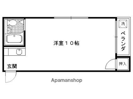 コーポ北白川(ワンルーム/1階)の間取り写真