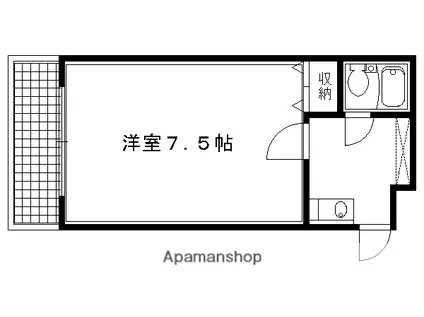 アーバンレジデンス神山台(1K/2階)の間取り写真