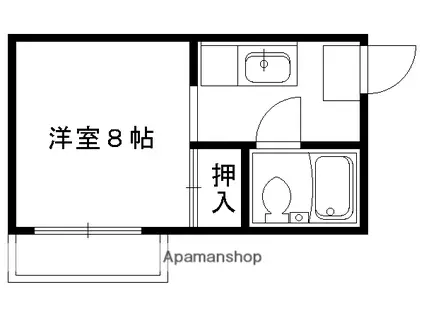 グラン・デスペランス(1K/1階)の間取り写真