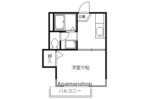 BLOOMCOURT(1K/1階)の間取り写真