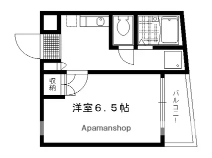 ラトゥール牧眞I(1K/2階)の間取り写真