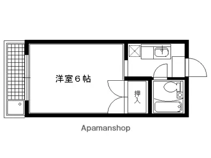 メゾン大(1K/3階)の間取り写真