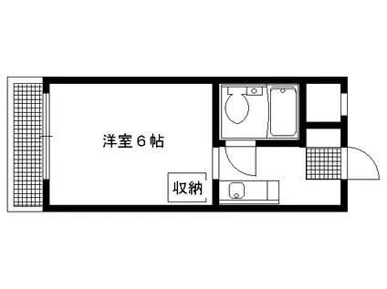 シェモア御蔭通(1K/2階)の間取り写真