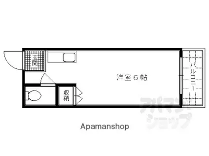 ジュネスイン堀川(ワンルーム/3階)の間取り写真