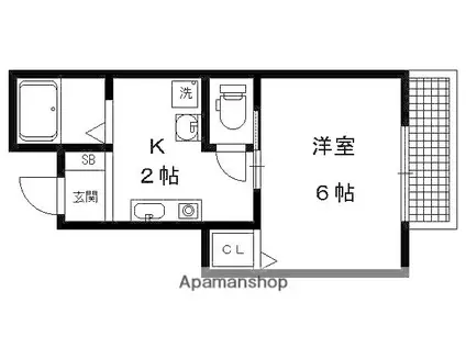 ファミール吉葉(1K/1階)の間取り写真