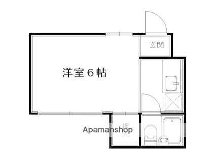 アーベインハウス(1K/2階)の間取り写真