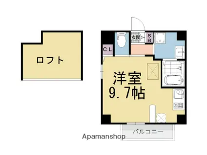 セント相合町(ワンルーム/3階)の間取り写真
