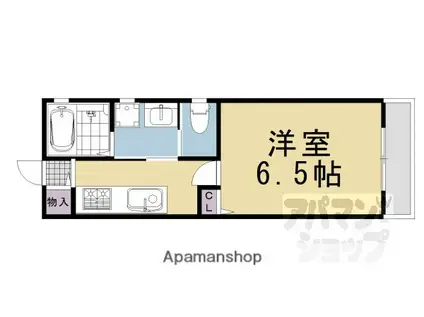 インテグレート清水五条(1K/1階)の間取り写真