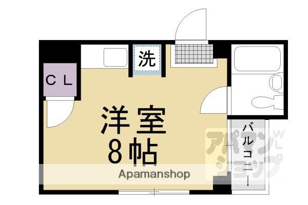 カーサ府庁前(ワンルーム/3階)の間取り写真