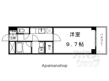 ヴァンイースト/ウエスト(1K/1階)の間取り写真