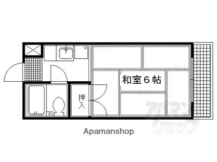 アストロプラザ(1K/2階)の間取り写真