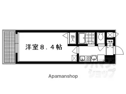 セトル御所東(1K/3階)の間取り写真