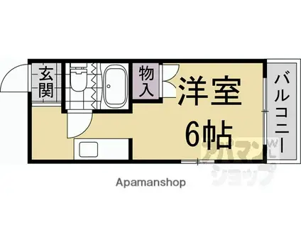 コーポ七本松(1K/3階)の間取り写真