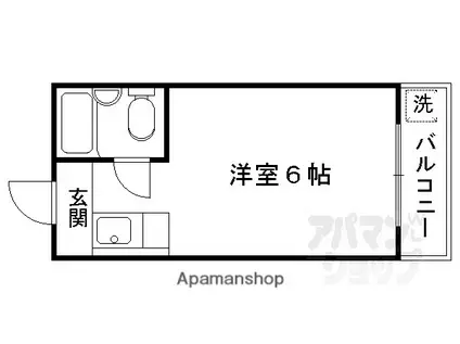 ジュネスドミール(1K/2階)の間取り写真