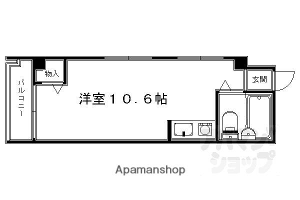 つづれコーポ(ワンルーム/5階)の間取り写真