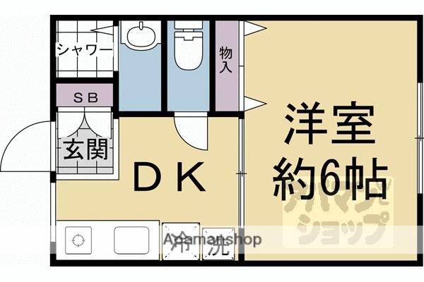 サンシティ一条(1K/1階)の間取り写真