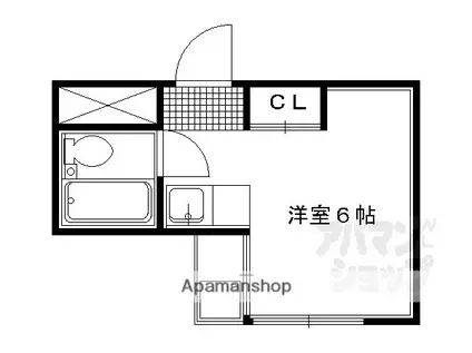 コーポ小林(1K/4階)の間取り写真