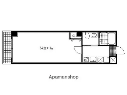 フラッティ今出川天神(1K/4階)の間取り写真