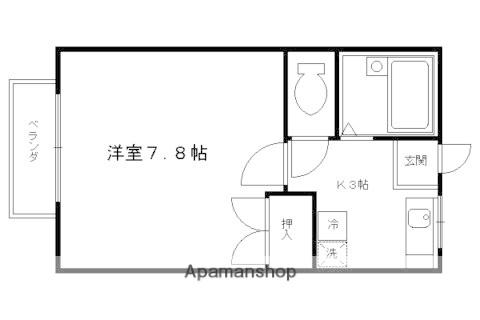 メゾン山喜(1K/2階)の間取り写真
