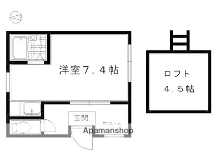 グランシャリオ(1K/2階)の間取り写真