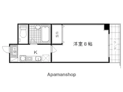 レジデンスじゅらく(1K/1階)の間取り写真