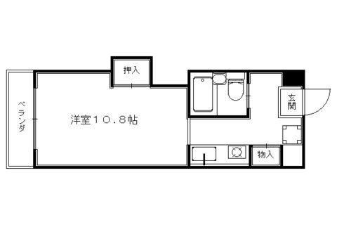 上賀茂葵之森町マンション(1K/3階)の間取り写真