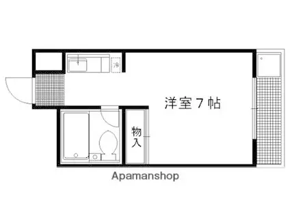 シャトレ西陣(1K/4階)の間取り写真