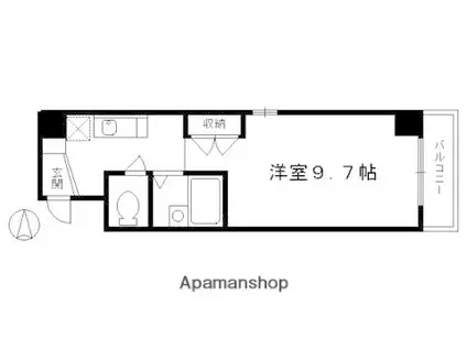 HGY富小路(1K/2階)の間取り写真