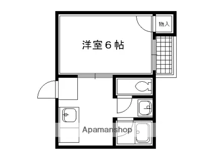 リバーサイド高野(1K/4階)の間取り写真